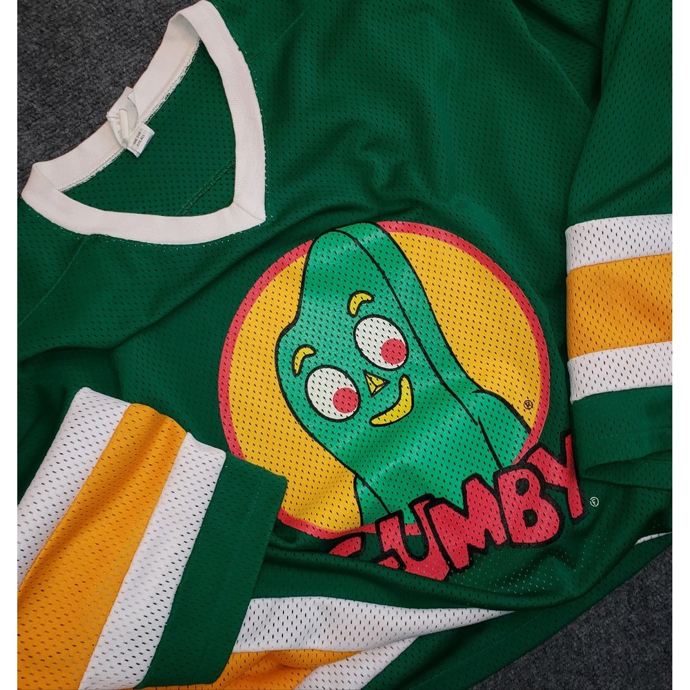 Gumby Prema Toy Hockey Jersey Shirt‎ Mens One Size Oversized Vintage